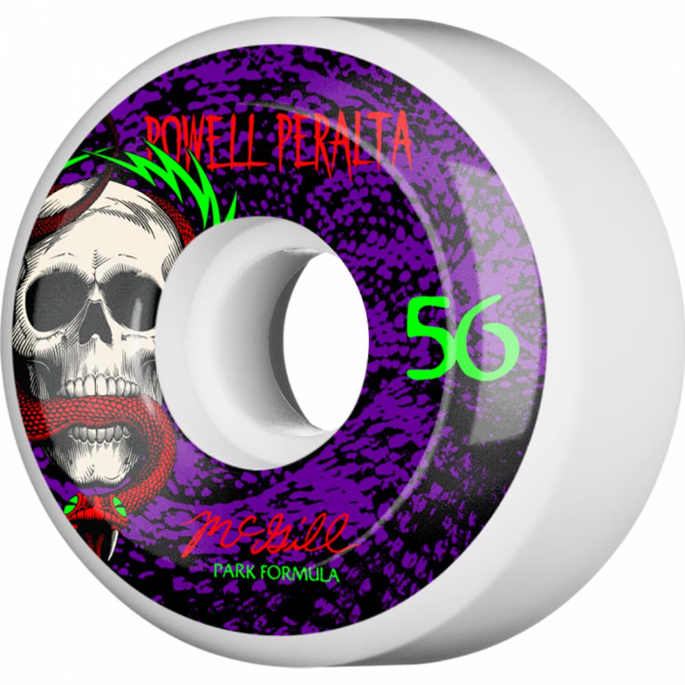 Powell Peralta Mcgill Skull & Snake 5mm White/Purple Skateboard Wheels - Longboards USA