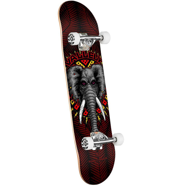 Powell Peralta Mike Vallely Elephant Black/Burgundy 8" Skateboard - Longboards USA