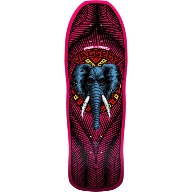 Powell Peralta Mike Vallely Elephant Reissue Skateboard Deck - 10″ Pink - Longboards USA