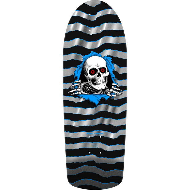 Powell Peralta OG Ripper Reissue 10″ Skateboard Deck - Silver Foil/Pearl Inks - Longboards USA