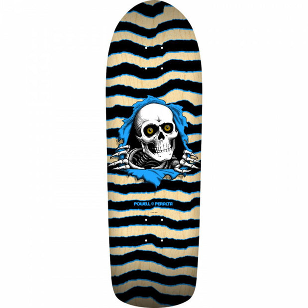 Powell Peralta Old School Ripper 10" Natural/Blue Skateboard Deck - Longboards USA