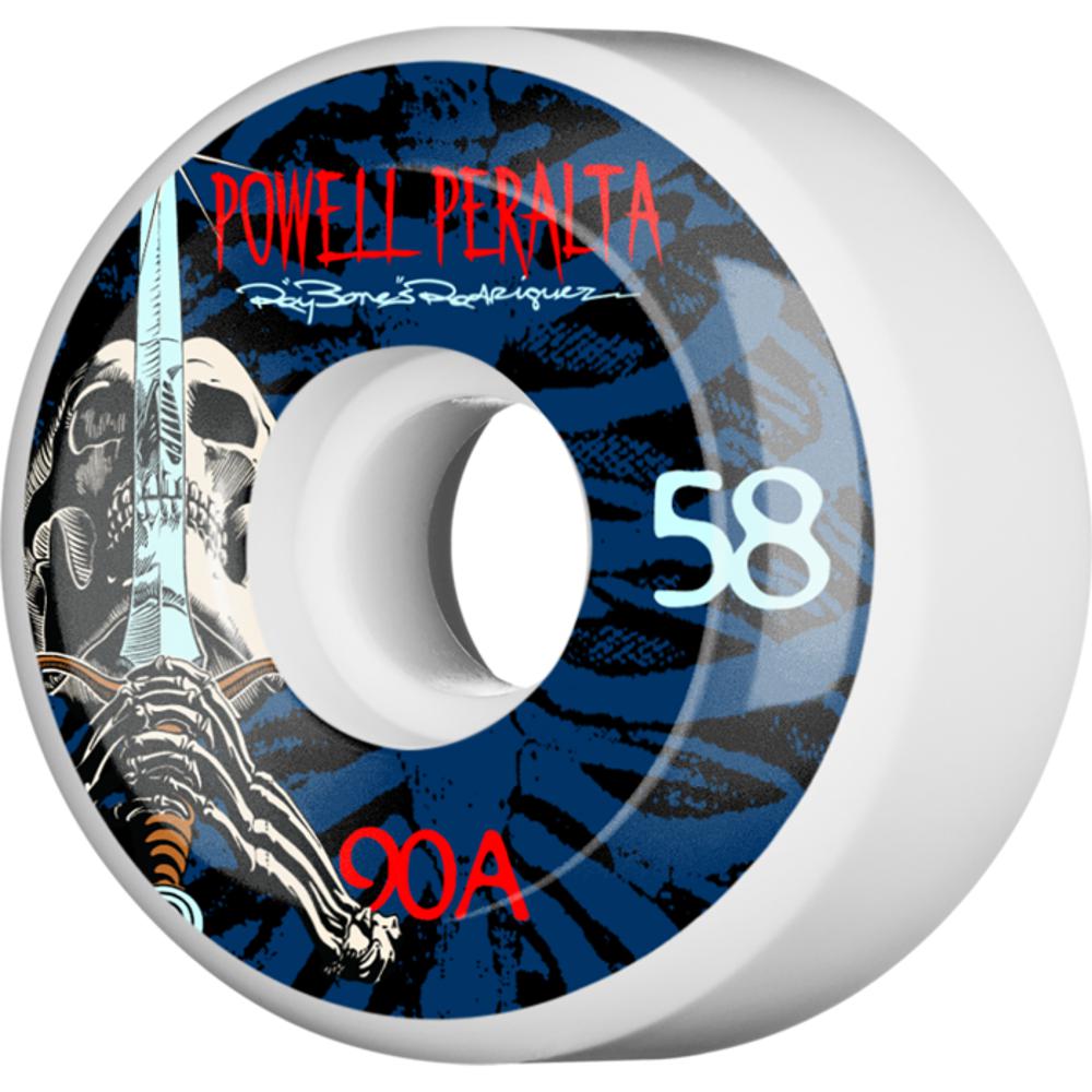 Powell Peralta Ray Rod Skull & Sword 58mm White/Blue/Red Wheels ...
