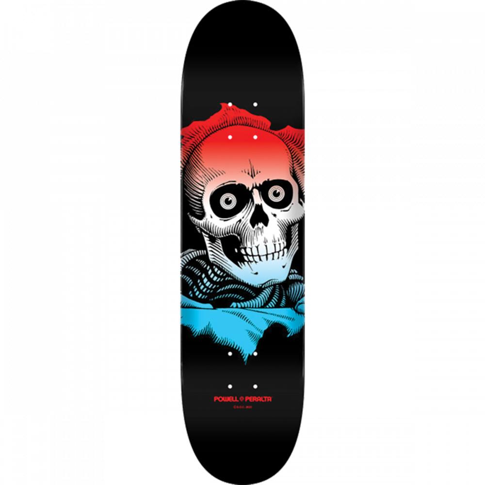 Powell Peralta Ripper Fade Blue 8.0" Black/Blue/Red Skateboard Deck - Longboards USA