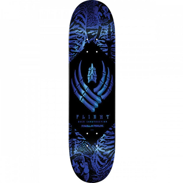 Powell Peralta Skeleton 8.75" Blue Foil Flight Skateboard Deck - Longboards USA