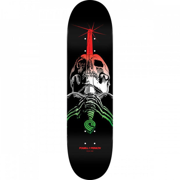 Powell Peralta Skull/Sword Fade Green 8.25" Black/Green/Red Skateboard Deck - Longboards USA