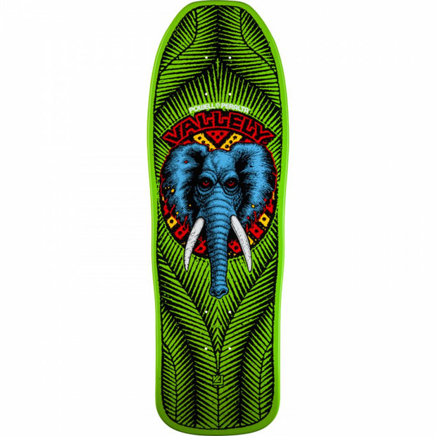Powell Peralta Vallely Elephant 10" Lime Skateboard Deck - Longboards USA
