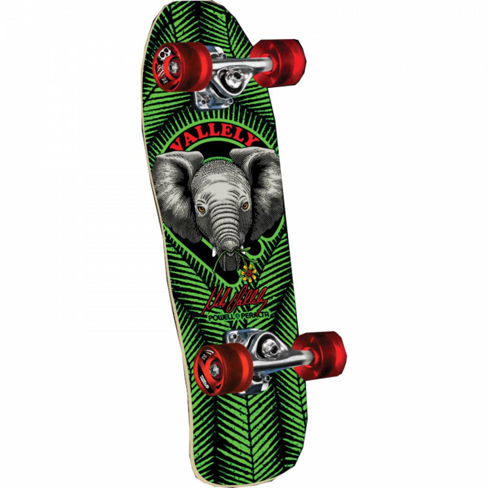 Powell Peralta Valley Baby Elephant Mini 8.0" Green/Black Skateboard - Longboards USA