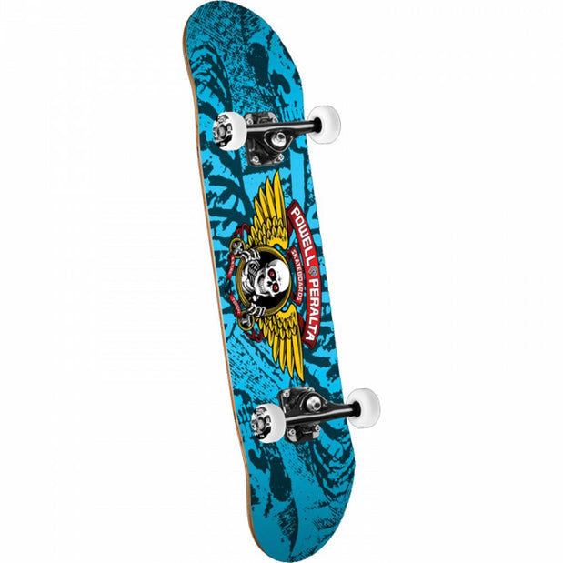 Powell Peralta Winged Ripper 7.0" Black/Light Blue Skateboard - Longboards USA