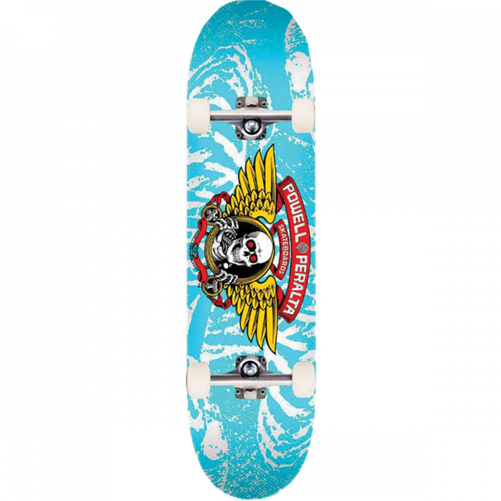 Powell Peralta Winged Ripper 8.0" White/Blue Skateboard - Longboards USA