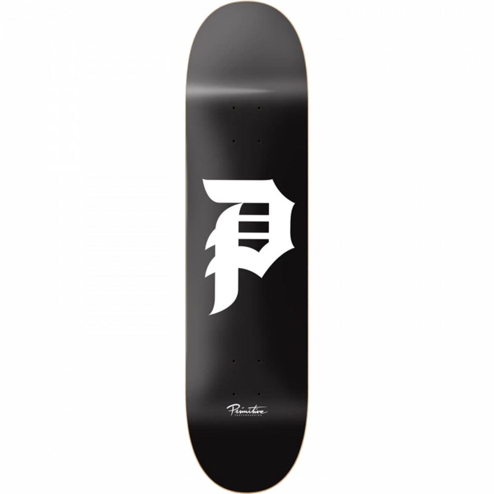 Primitive Dirty P Core 8.5" Black/White Skateboard Deck - Longboards USA