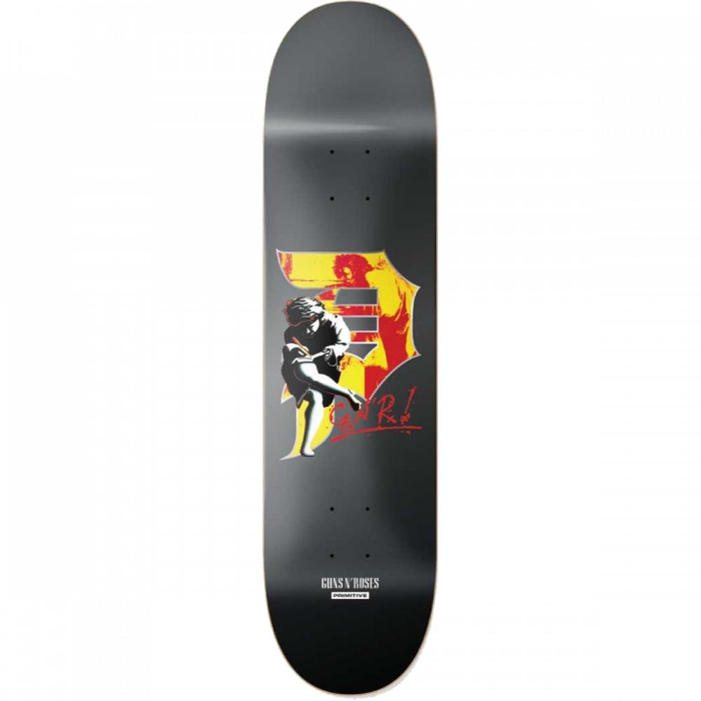 Primitive Gn'R Illusion Team 8.5" Black Skateboard Deck - Longboards USA