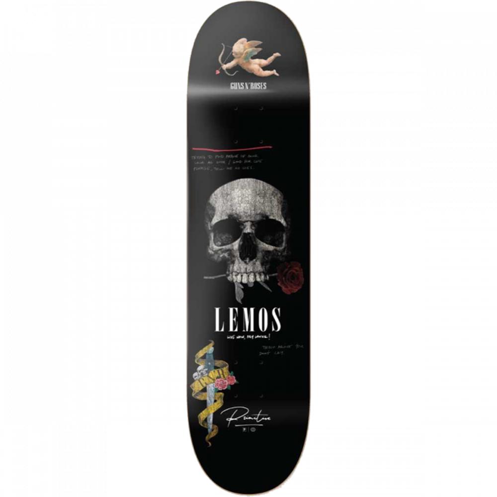 Primitive Lemos Gn'R Don'T Cry 8.25" Black Skateboard Deck - Longboards USA