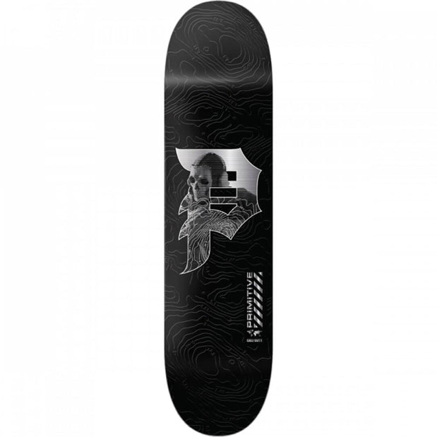 Primitive Mapping Dirty P 8.0" Black Skateboard Deck - Longboards USA