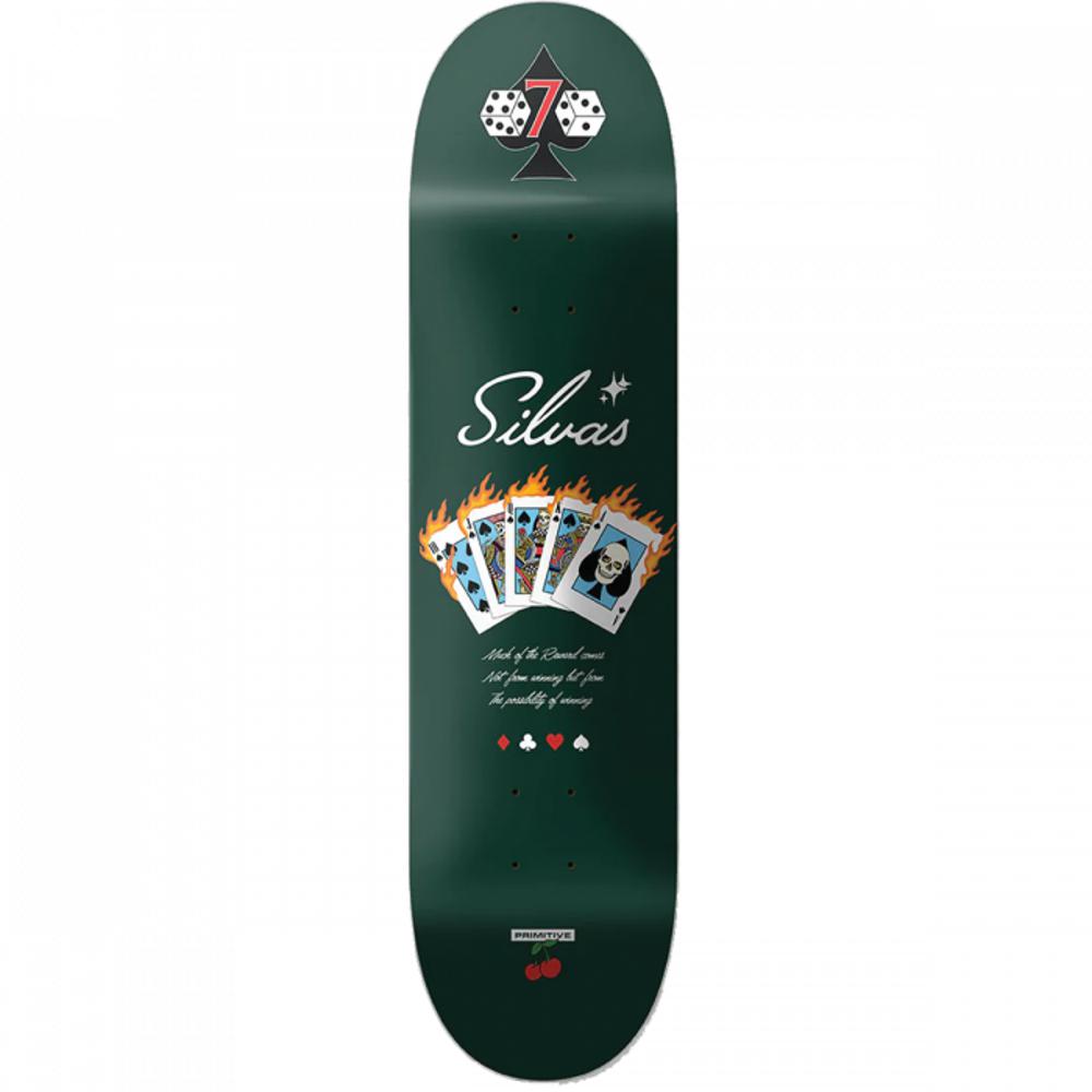 Primitive Silvas Royal 8.25" Green Skateboard Deck - Longboards USA