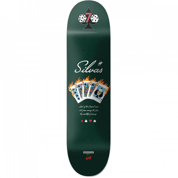 Primitive Silvas Royal 8.25" Green Skateboard Deck - Longboards USA