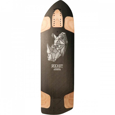 Rocket Rhino Asymmetric Racetail (Reg) 30" Downhill Freeride Longboard Deck - Longboards USA