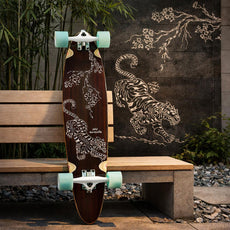 San Clemente Tiger and Lily 34" Pintail Longboard - Longboards USA