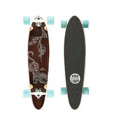 San Clemente Tiger and Lily 34" Pintail Longboard - Longboards USA