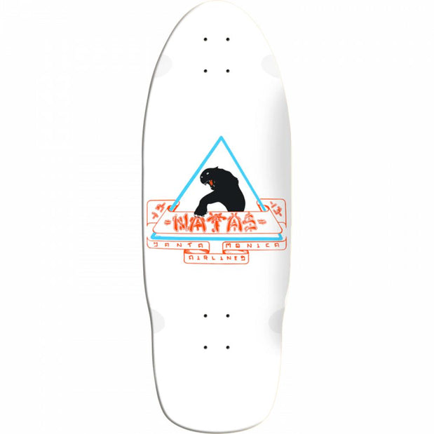 Santa Monica Airlines Natas 10" White Skateboard Deck - Longboards USA