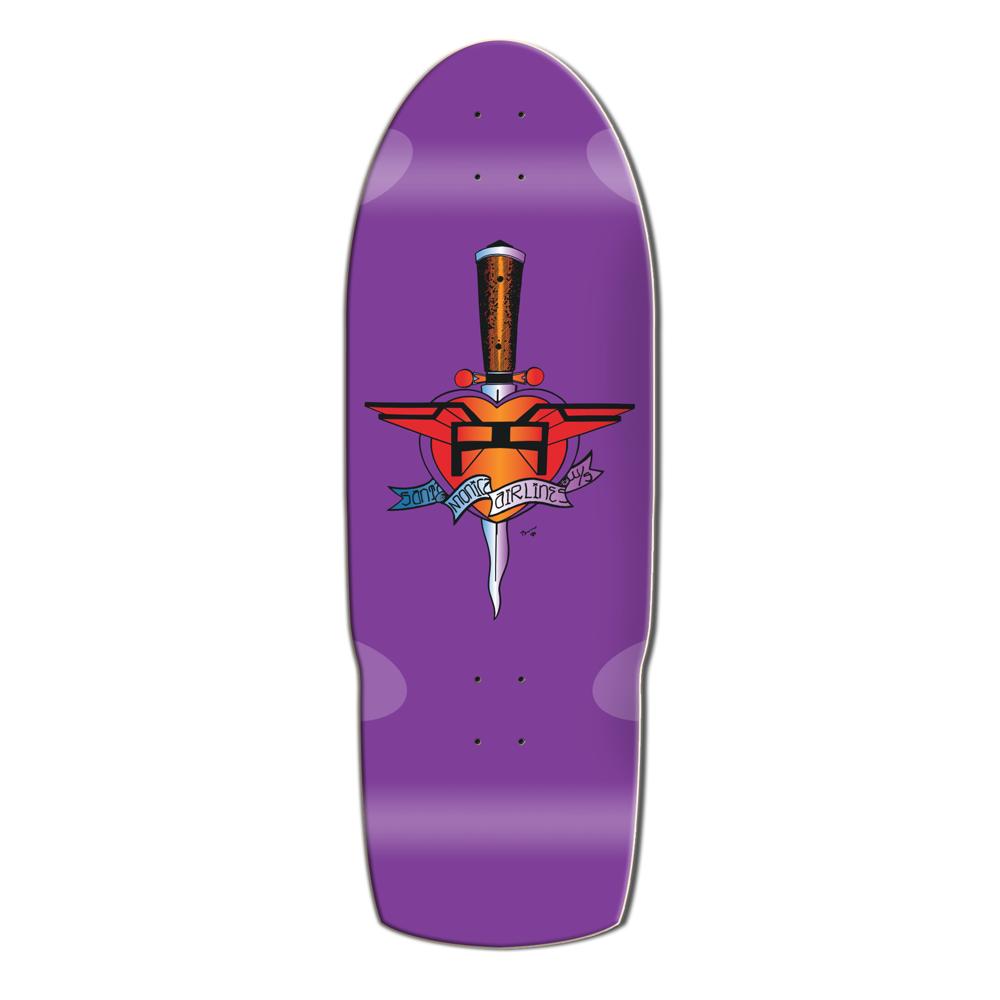 Santa Monica Airlines Purple Heart Attack 10.5" Skateboard Deck - Longboards USA