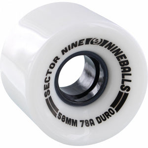 Sector 9 Nineballs 58Mm 78A Solid White Wheels - Longboards USA