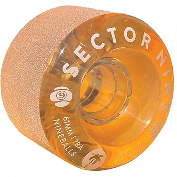 Sector 9 Nineballs 61Mm 78A Clear Amber Wheels - Longboards USA