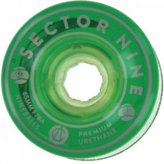 Sector 9 Nineballs 65mm 78A Clear Green Wheels | Set of 4 - Longboards USA