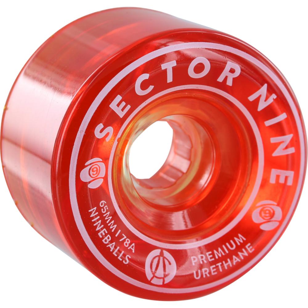 Sector 9 Nineballs 65mm 78A Warm Red Skateboard Wheels - Longboards USA