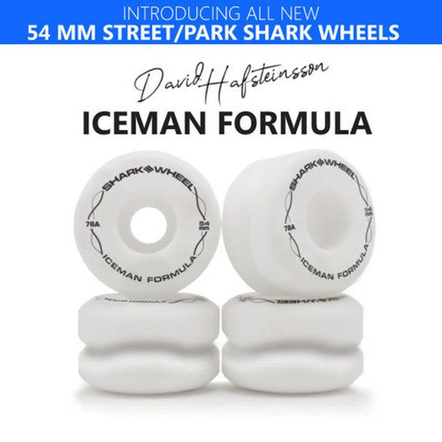 Shark Wheel 54mm/99a Cream - Iceman Formula - Pro Signature Skateboard Wheels - Longboards USA
