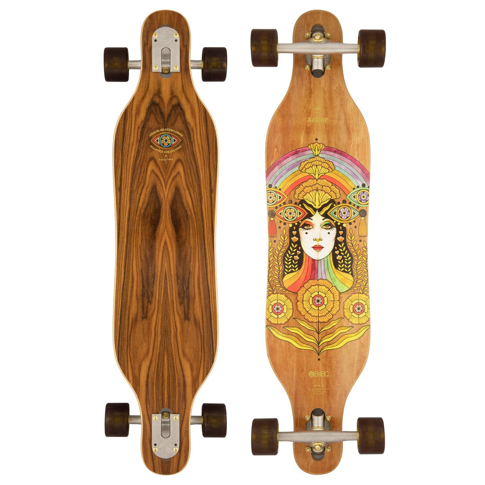 Arbor Axis Solstice Longboard - 8.5 X 37 Drop Through Complete Skateboard