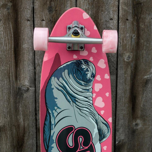 Stella 38” Cute Sexy Sea Lion Kicktail Longboard - Longboards USA