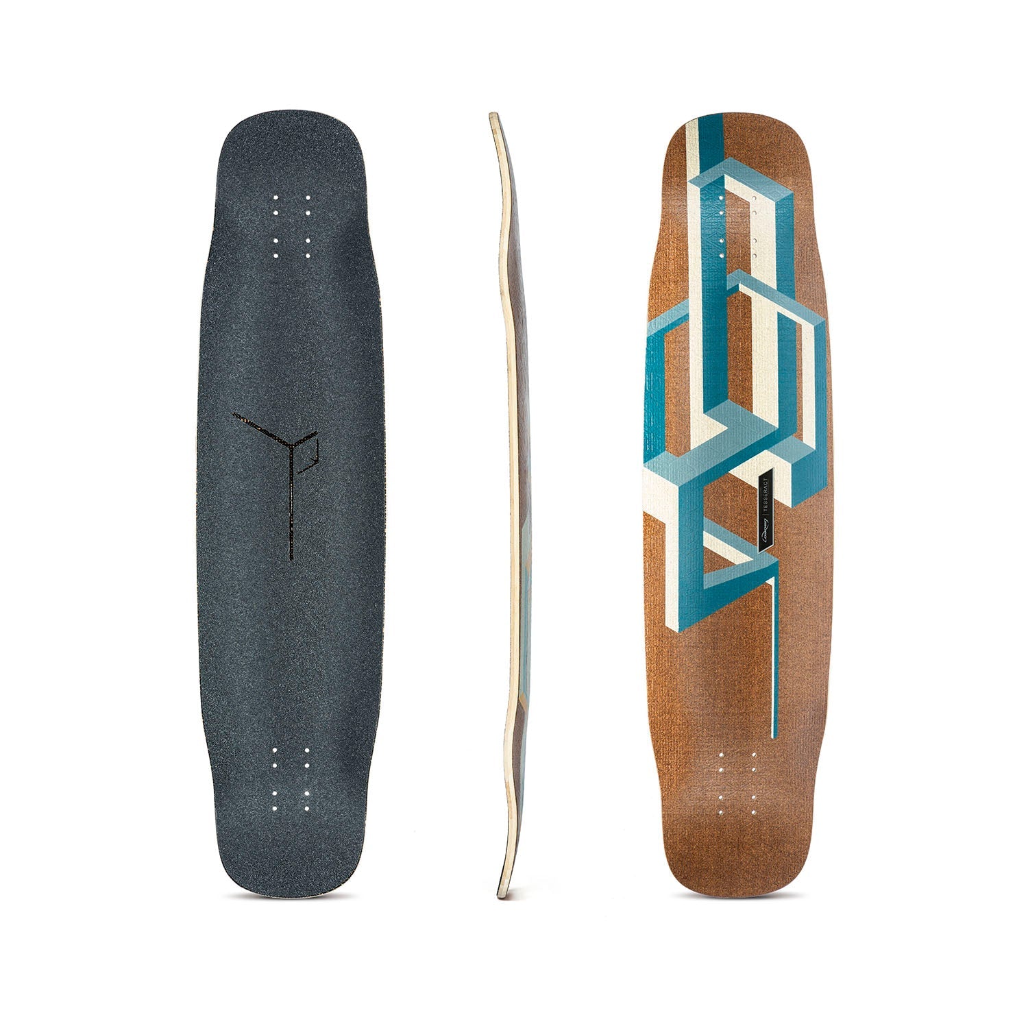 Loaded Basalt Tesseract Bamboo  Dark Blue 39" Longboard Deck