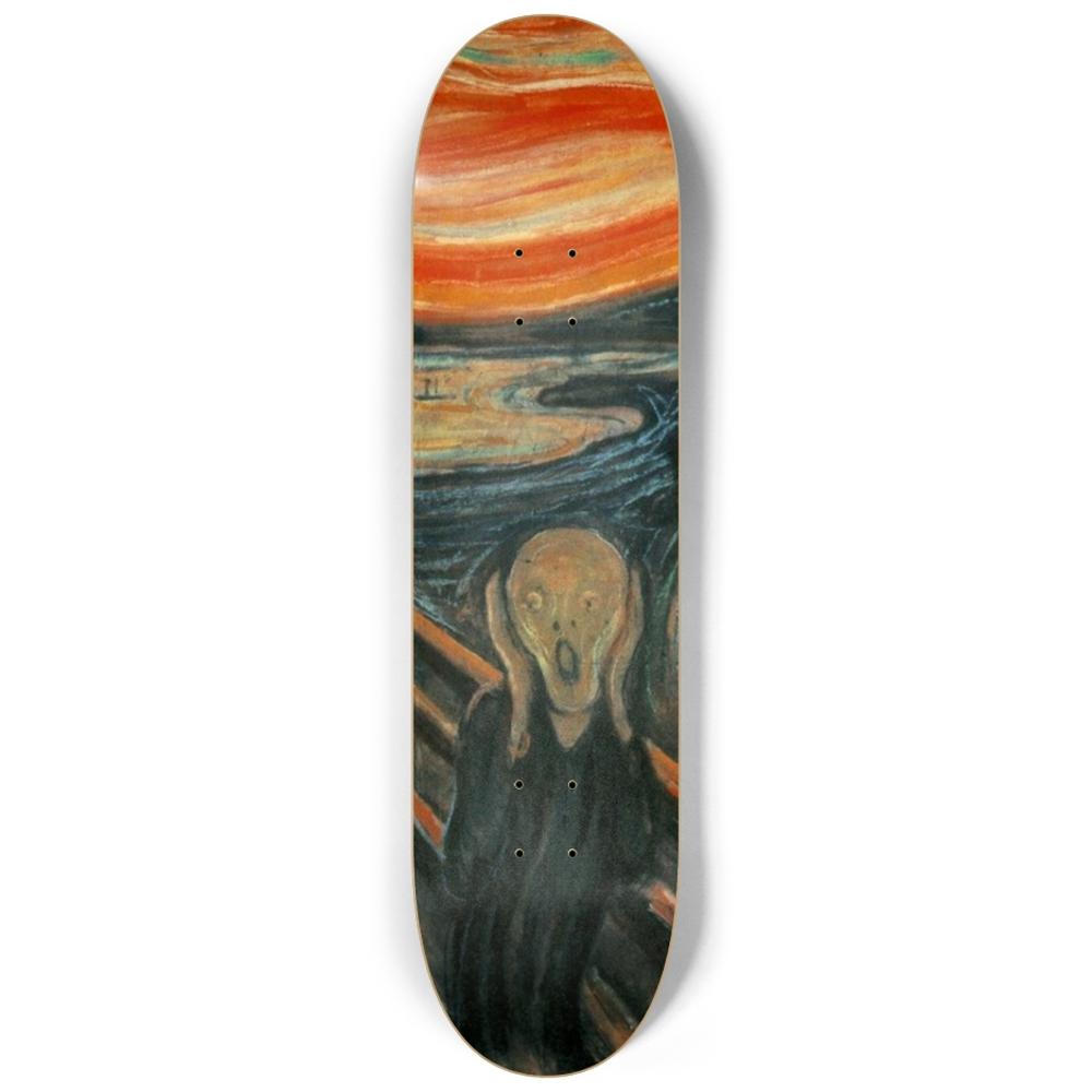 The Scream by Munch Custom 8.25" Skateboard or Wall Art - Longboards USA