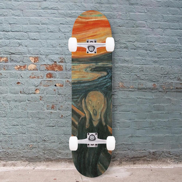The Scream by Munch Custom 8.25" Skateboard or Wall Art - Longboards USA