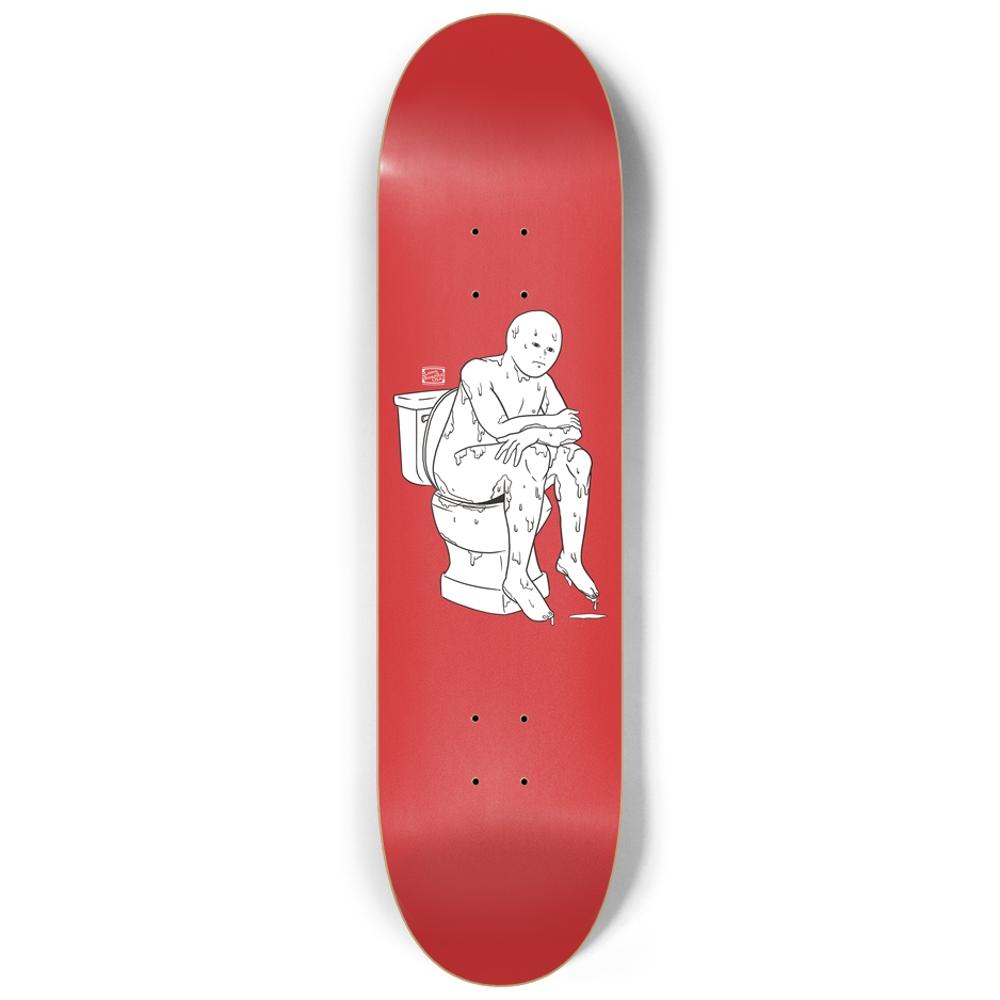 The Thinker Red 8.25" Custom Skateboard or Wall Art - Longboards USA