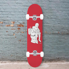 The Thinker Red 8.25" Custom Skateboard or Wall Art - Longboards USA