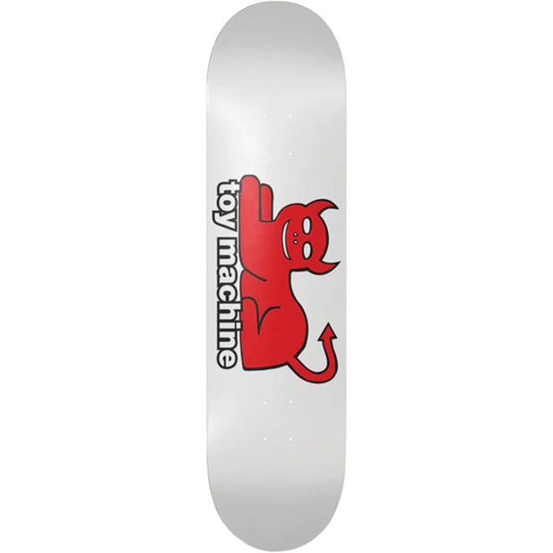 Toy Machine Devil Cat 8.25" White Skateboard Deck - Longboards USA