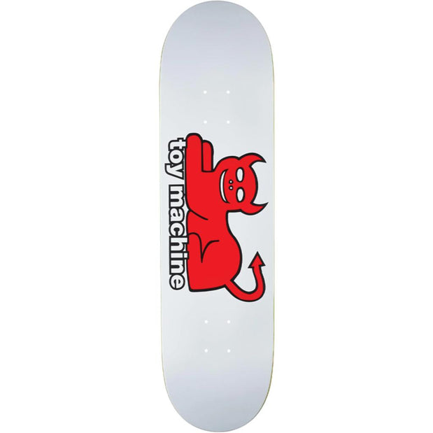 Toy Machine Devil Cat 8.75" White Skateboard Deck - Longboards USA
