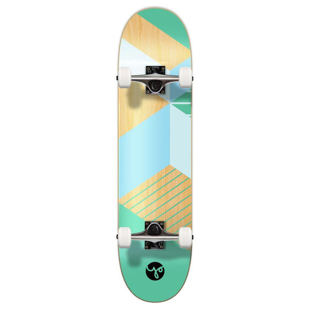 Yocaher Green Geometric Graphic 7.75" Skateboard - Longboards USA