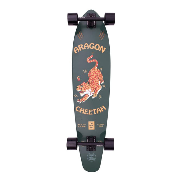 Z-Flex Aragon Cheetah Roundtail 39" Kicktail Longboard - Longboards USA