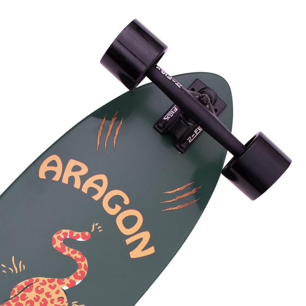 Z-Flex Aragon Cheetah Roundtail 39" Kicktail Longboard - Longboards USA