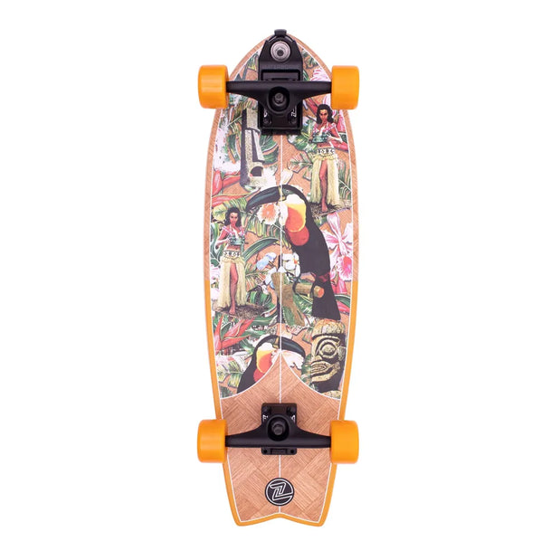 Z-Flex Banana Train Surfskate Fish 31" Cruiser Longboard - Longboards USA