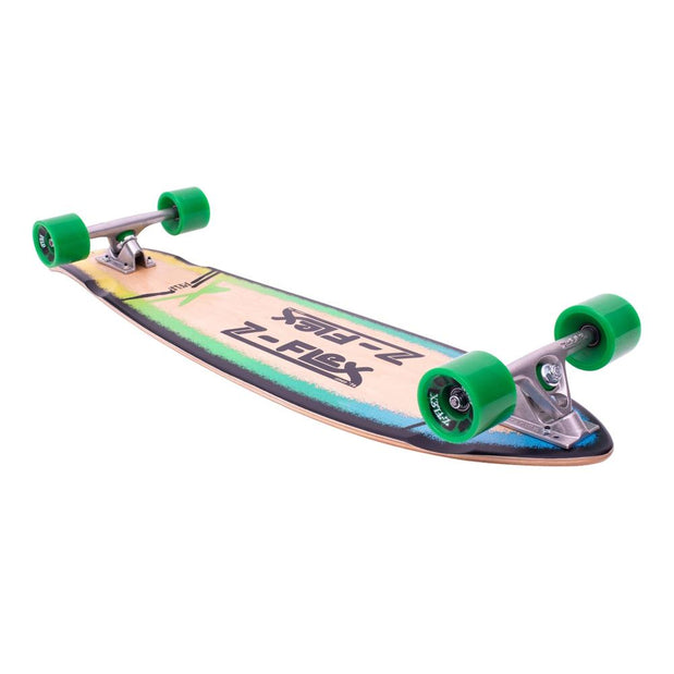 Z-Flex P.O.P Blue Fade 39" Kicktail Longboard - Longboards USA