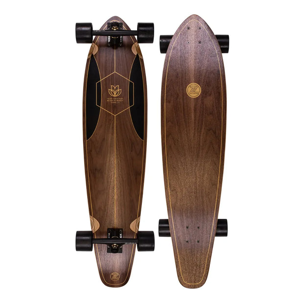 Z-Flex Ruins To Roses Roundtail 39" Kicktail Longboard.. - Longboards USA