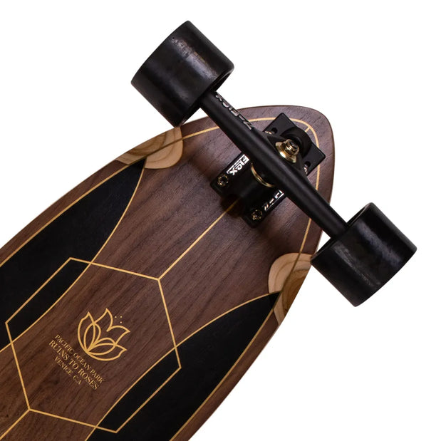 Z-Flex Ruins To Roses Roundtail 39" Kicktail Longboard.. - Longboards USA