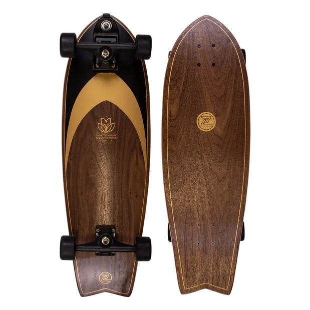 Z-Flex Ruins to Roses Surfskate Fish 31" Cruiser Longboard - Longboards USA