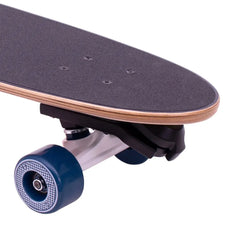 Z-Flex Surf-a-gogo Surfskate Log Roll 37-inch longboard with black grip tape, layered wood deck and blue wheels - Longboards USA