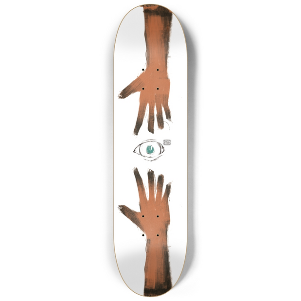 Catch The Eye Orange Custom 8.25" Skateboard or Wall Art