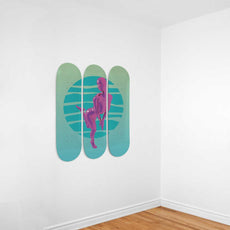Abstract 3D Girl With Colorful Background | Skateboard Wall Art, Mural & Skate Deck Art | Home Decor | Wall Decor - Longboards USA