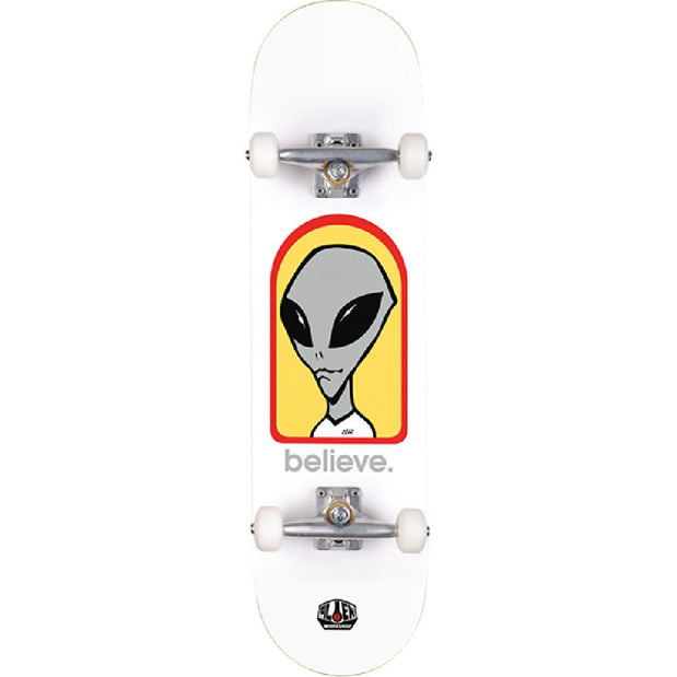 Alien Workshop Believe White 8.0" Skateboard - Longboards USA